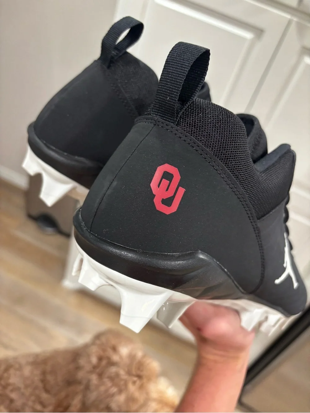 Air Jordan Alpha Menace Pro 2 Oklahoma Sooners Men’s Size 13.5 Cleats PE SAMPLE